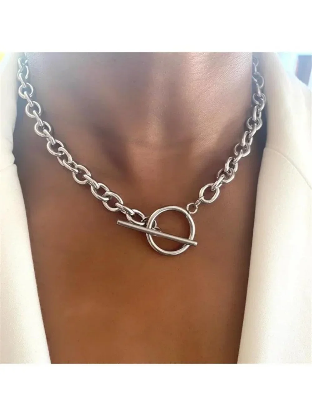 Retro Chunky Chain Necklace